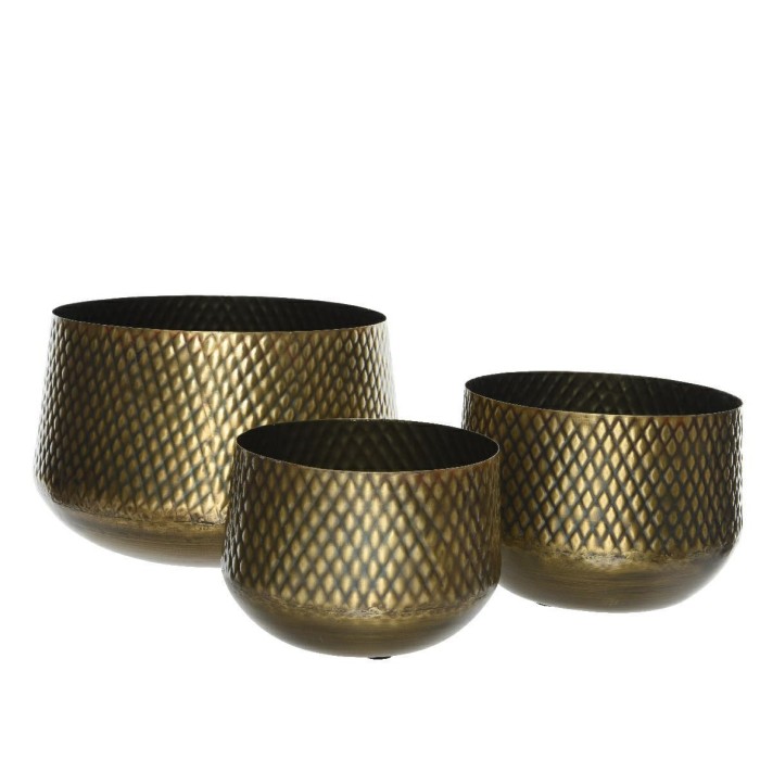 SET 3 VASI GOLD H19.5